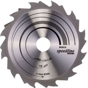 Tarcza do piły tarczowej Bosch Speedline Wood 190mm, 12 zębów - Akcesoria do ręcznej pilarki tarczowej