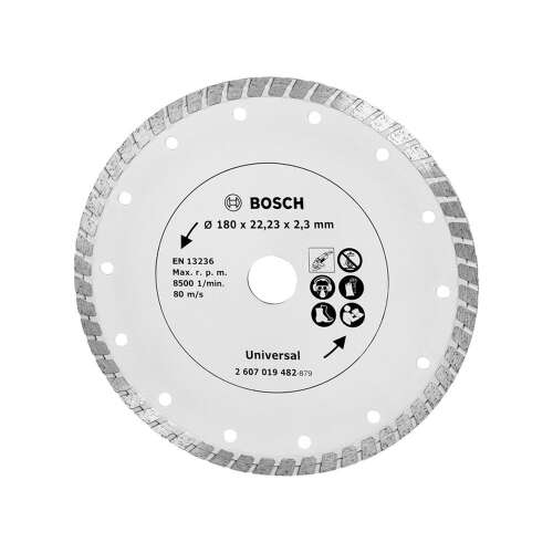 Bosch 180 mm-es gyémánt vágótárcsa, univerzális, sarokcsiszolókhoz, 2607019482 - Szerszám tartozék