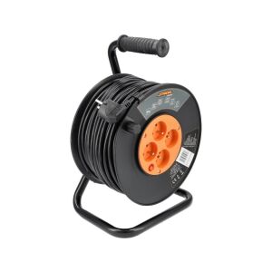 STHOR 50-meter Cable Reel with Four Sockets - Extension Cord