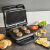 Tefal OptiGrill+ GC717810 Schwarzer Kontaktgrill mit Burger-Zutaten