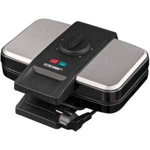 Cloer 1459 c² Brüsszeli gofrisütő, ezüst és fekete, elülső nézet - Cloer