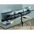 Equip 650158 Triple Monitor Desk Mount, black, for 17-32 inch screens, mounted on a desk