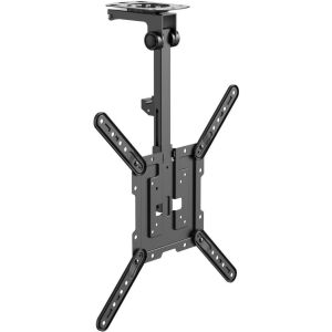 Angled view of Equip 650375 TV ceiling mount, adjustable for optimal viewing - Monitor Mount and Stand