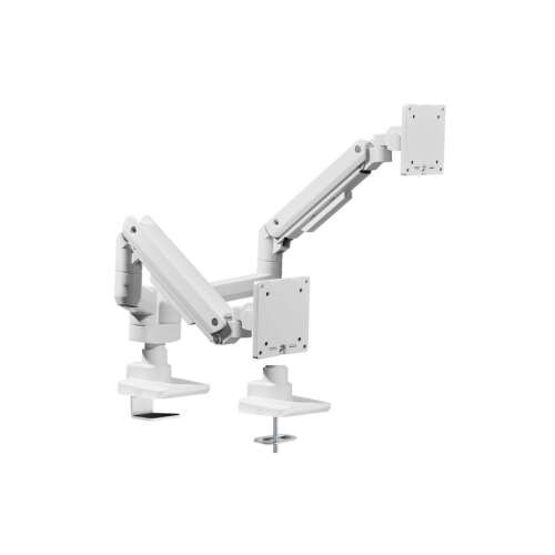 Equip 650183 dual monitor desk mount, white, for 17-35 inch screens