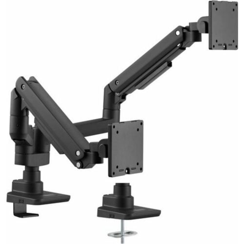 Equip 650182 dual monitor desk mount, black, adjustable