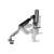 Equip 650161 dual monitor desk mount, silver, for 17-32 inch screens, showing the arm's movement