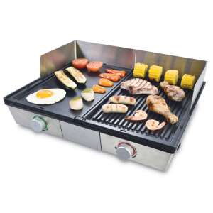 Solis 7951 Deli Grill, електрически грил със сменяеми плочи, идеален за печене на месо, зеленчуци и риба - Барбекю на маса
