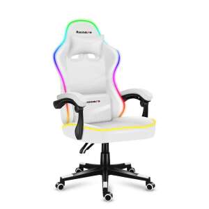 Huzaro Force 4.4 RGB Gamer Chair - Biała Edycja, widok z przodu - Meble dla dzieci i młodzieży