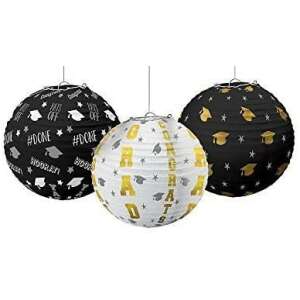 Ballagási Dekoráció - Lampion Szett - 3 db - 24 cm