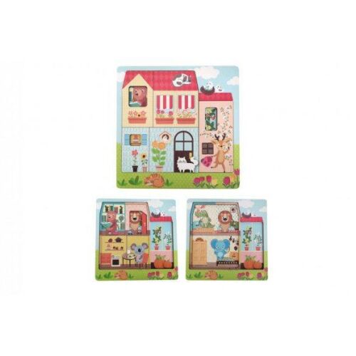 Réteges puzzle - Az állatok otthona, Magni 112860371