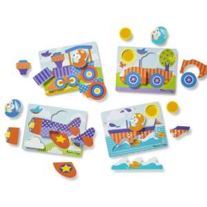 Melissa & Doug Bébi és tipegő fajátékok, Óriás puzzle, Jármüvek