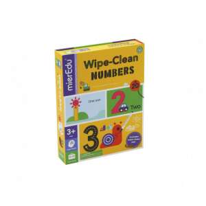 MierEdu Letörölhető számok tanulójáték 3 éves kortól, 20 letörölhető kártyával és egy letörölhető tollal - MierEdu