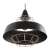 ADVITI Rocco 1P black pendant lamp with copper cage, E27 socket, max 60W, viewed from below