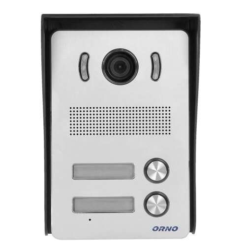 Videointerfon pentru doua familii INDI MULTI N ORNO OR-VID-VP-1071/B, color, monitor ultra-plat LCD 7", control automat al portilor, 16 sonerii, functie intercom, deschidere cu ajutorul etich