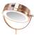 Privelirea oglinzii cosmetice și de machiaj cu iluminare LED aurie roz, rotire 360 de grade, mărire 1x și 5x, The Beauty Specialists