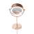 Rose gold illuminated cosmetic and makeup mirror with LED lights, 360 degree swivel, 1x and 5x magnification, The Beauty Specialists