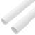 Két vidaXL fehér PVC kábelcsatorna, 1 méter hosszú, 16 mm átmérő