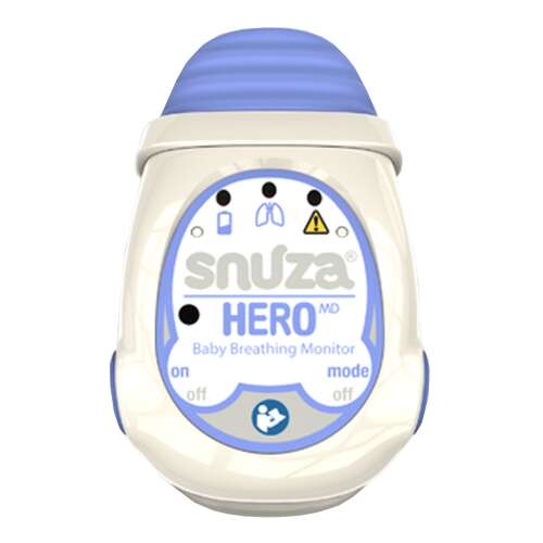 Snuza Hero Baby-Atemüberwachungsgerät, weiß und blau, Vorderansicht