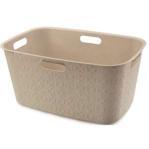 Kosz na bieliznę CURVER Softex 45L w kolorze beżowym z uchwytami - Curver Zanieczyszczający