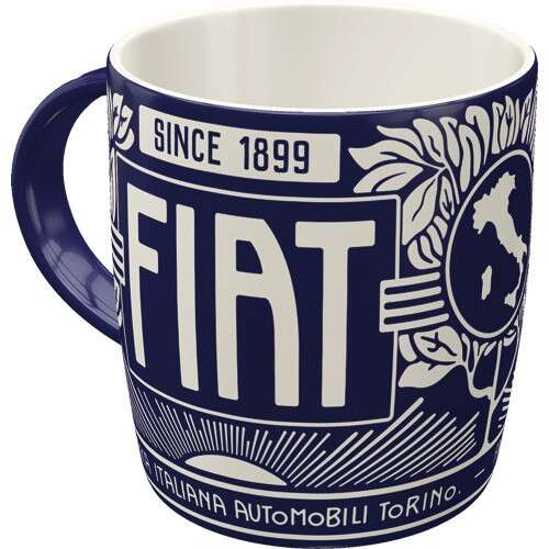 FIAT Since 1899 Bögre, Kék Kerámia Bögre FIAT Logóval - Bögre