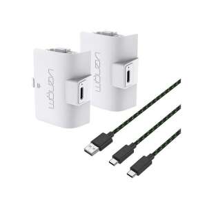 Venom VS2874 Xbox Series S/X & One újratölthető akkumulátor csomag, 2x 1100mAh, fehér, töltőkábellel - 3M