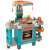 Timeless Tools turquoise play kitchen with oven, sink, and storage space