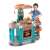 Child playing with the Timeless Tools turquoise play kitchen