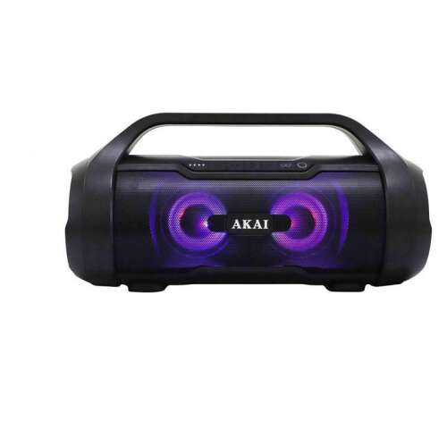 Akai ABTS-50 czarny przenośny głośnik Bluetooth z oświetleniem LED