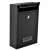 Lockable black metal mailbox with address window