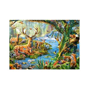 Dokončené puzzle Castorland Lesný život 500 dielikov - Castorland Puzzle