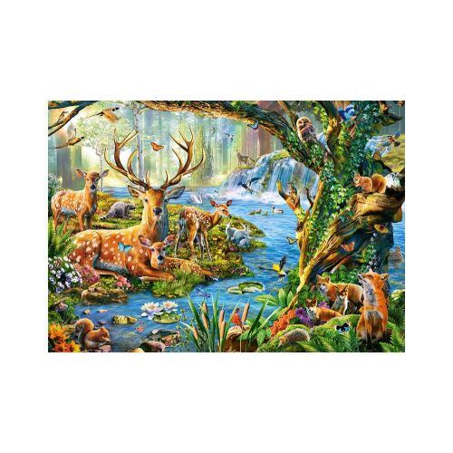 Dokončené puzzle Castorland Lesný život 500 dielikov