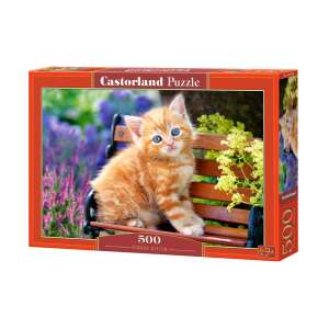 Castorland Puzzle 500 dielikov Ginger Kitten, puzzle pre dospelých a deti, 500 dielikov puzzle, puzzle s mačkou, puzzle so zvieratami - Castorland Puzzle