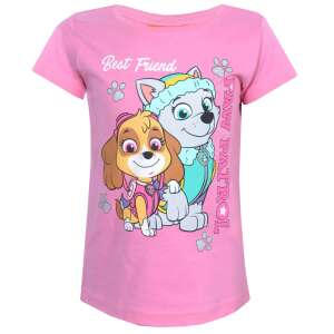 Розова тениска Nickelodeon Paw Patrol Skye за момичета, с Skye и Everest, с надпис 'Best Friend' и отпечатъци от лапи - Бебе & Малко дете