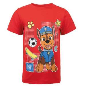 Vörös Nickelodeon Mancs őrjárat Chase póló fiúknak focilabdával, gördeszkával és csillagos mintával - Nickelodeon