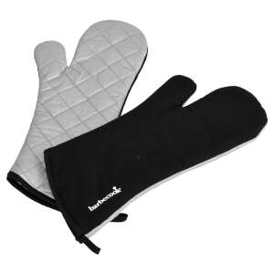 Barbecook BC-ACC-7099 długie bawełniane i aluminiowe rękawice do grillowania, czarne, 40 cm