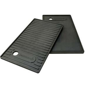 Barbecook Brahma doppelseitige Grillplatte aus Gusseisen, 24x42cm - Gartengrill, Ofenzubehör