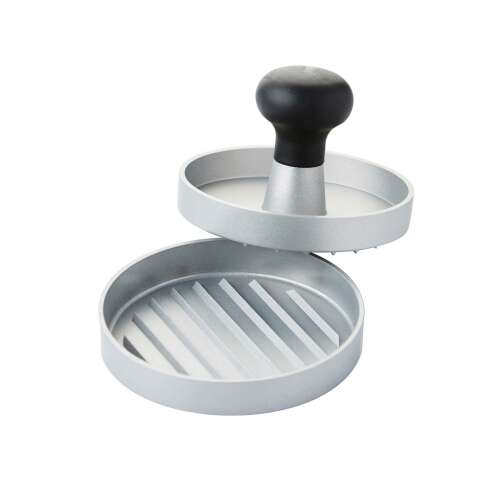 Barbecook BC-ACC-7219 Hamburger-Form, 11,5 cm Durchmesser, silber, schwarzer Griff