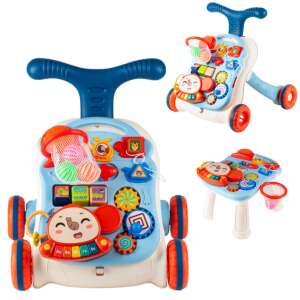 Pepita 3in1 interactiv Jucărie de mers și măsuță #albastru-alb