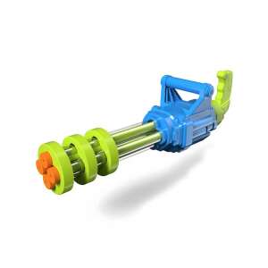 Pistol cu apă WaterWow Gatling, albastru și verde, 40 cm lungime, pentru copii, distracție de vară - Pistoale cu apa
