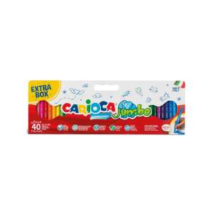 Carioca Jumbo waschbare Filzstifte, 40er Pack, Extra Box - Zeichengeräte