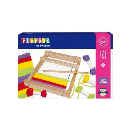 PlayBox: Complete Weaving Kit with Yarns and Square Loom