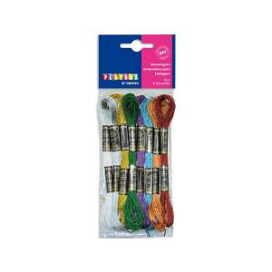 Playbox 8 darabos csillogó hímzőfonal csomag különféle színekben, 8 méter mindegyik - Fonal