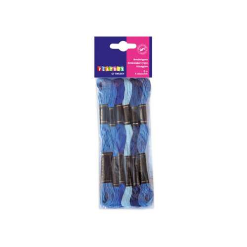 PlayBox hímzőfonal szett, 6 darab, kék árnyalatok