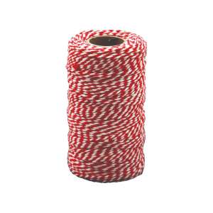 PlayBox Pamut Zsinór - Piros-Fehér Csíkos - 100m 97902596 - Fonal