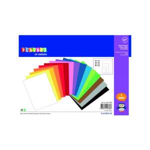 Playbox of Sweden Farbkarton-Set, 195 Stück, verschiedene Größen, A3, A4, A5, A6, 15 Farben, für Basteln, Schulprojekte, Scrapbooking, DIY - Kunst & Hobby