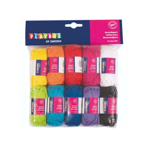 PlayBox Pamut Fonal Szett - 10 x 10 gramm