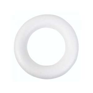 PlayBox 15 cm Styropor Kranzbasis, weiß, zum Basteln und Dekorieren - Kunst & Hobby