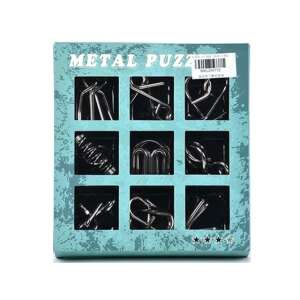 9-teiliges Metall-Puzzle-Set, Gehirnjogging, Logikspiel, Fordere deine Denkfähigkeit heraus - Logikspiele