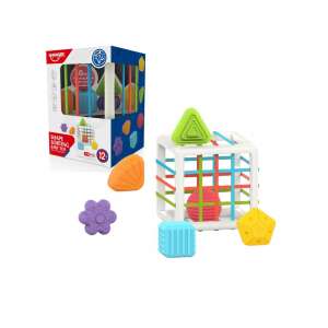 Huanger Jucărie pentru bebeluși de sortare a formelor, un cub colorat cu diferite forme de bloc pentru sortare și joacă - Jocuri de sortare a formelor