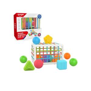 Huanger Jucărie de sortare a formelor pentru bebeluși, 12 piese, jucărie de dezvoltare pentru bebeluși cu forme și culori diferite - Jocuri de sortare a formelor